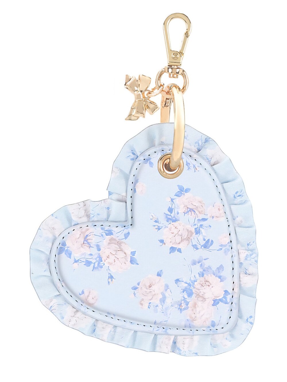 NWT LoveShackFancy x Target Case-Mate Ruffled Heart AirTag Charm Whisper Blue
